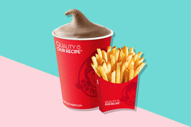 wendy's fries and chocolate frosty vegetarian options
