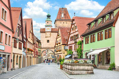 historic town of Rothenburg ob der Tauber, Franconia, Bavaria, Germany