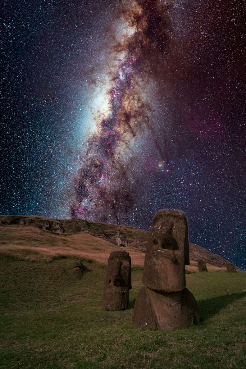 Milky Way over Easter Island